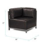 Axis Corner Chair Avanti Black Titanium Frame
