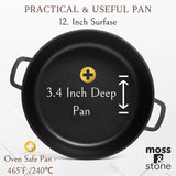 Moss & Stone 12-Inch 5QT Nonstick Saute Pan with Lid