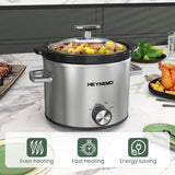 2 Qt Small Slow Cooker, 3 Adjustable Temp, Ceramic Pot