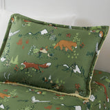 Wholesale Forest Animals 5-Piece Plush Reversible Comforter Set, Green