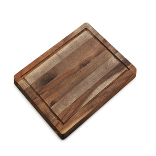 Acacia Wood Cutting Board: Medium – (13” x 10”) Durable, Eco-Friendly Chopping Board