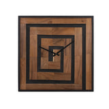 Helix Wooden Square Clock