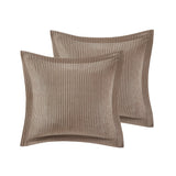 Button Accent Taupe Duvet Cover Set with Removable Insert
