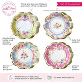 7" Assorted Premium Paper Plates Set of 16