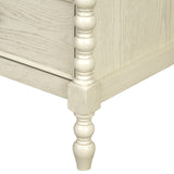 46"W 6-Drawer Small Spindle Wood Dresser, Antique Cream *