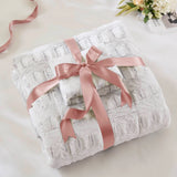 Long Faux Fur Comforter Mini Set, Grey