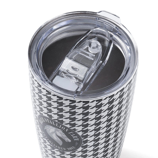 Black White Houndstooth Tumbler 18oz
