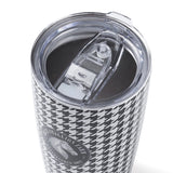 Black White Houndstooth Tumbler 18oz
