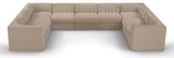 Rummi - Velvet Performance Fabric Upholstered 9 Piece Modular Sectional