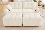 CHARLOTTE 78" 2-Seater Sofa with 2 Ottomans