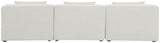 Cube - Linen Modular 3 Seat Armless Sofa