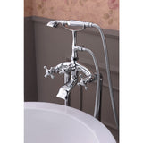 Suni 3-Handle Claw Foot Tub Faucet with Hand Shower