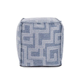 Tall Square Indoor/Outdoor Pouf Syros Denim