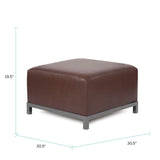 Axis Ottoman Avanti Pecan Titanium Frame