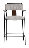 Couva Counter Stool (Set of 2) Gray Tweed