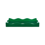 Spangle Scalloped Tray Green