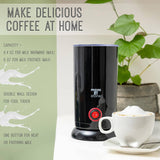 Electric Milk Frother & Warmer for Latte Foam