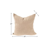 Komodo Sand Poly Filled 20x20 Pillow