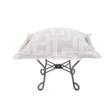 Indoor/Outdoor Puff Scroll Ottoman Syros Fog