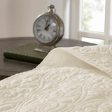 3 Piece Reversible Cottage Quilt Set, Cream