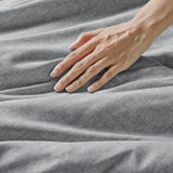 Chambray Denim Inspired Comforter Set, Grey