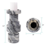 Modern Clarinda Marble Candle Holder- Short