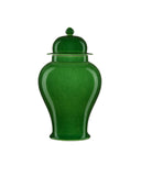 Imperial Green Large Temple Jar
