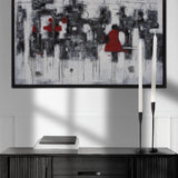 Asher Sculpted Cast Aluminum Candlestick in Ebony- Short