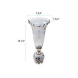 Ayers Smoked Glass Trumpet Vase Short