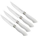 EcoCut 4 Piece Steak Knife Set, Grey
