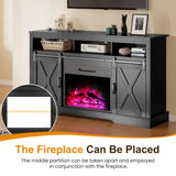 Wholesale Farmhouse TV Stand with Sliding Barn Door for TVs up to 65+