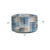 Navajo Navy Foot Pouf