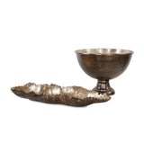 Golden Ore Organic Shaped Oblong Bowl