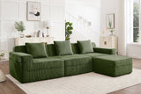 MARTHA 117" 3-Seater Sofa with 1 Ottoman