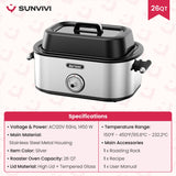 26QT Electric Roaster Oven with View Window