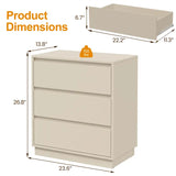 Wholesale Wide Nightstand with 3 Drawers, Modern Chest of Drawers