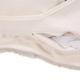 Puff Ottoman Cover Angora Natural -Cover Only
