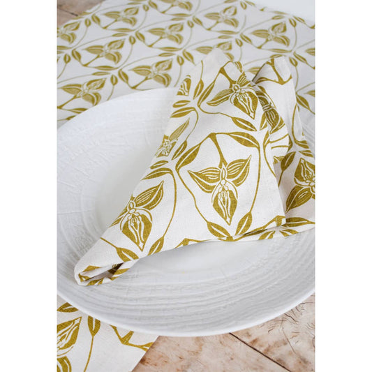 French Home Orchid Table Runner - Chartreuse