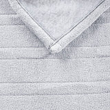 Heated 50x60" Fleece Sherpa Electric Throw Blanket, L Grey