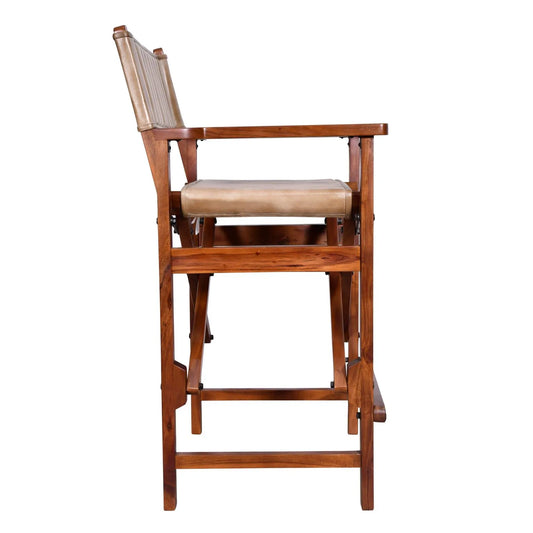 Leather Bar Stool - Brown