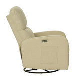 3-in-1 Swivel Glider Power Recliner Chair, Beige *