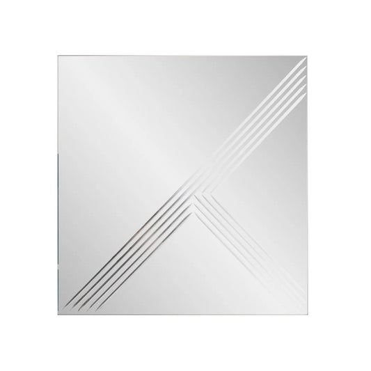 Adoree V Grooved Square Mirror