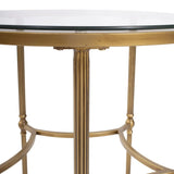 Bonnifait Antique Gold Round Side Table