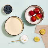 Kook Ceramic Salad Bowls, Cream/Copper, Set of 2