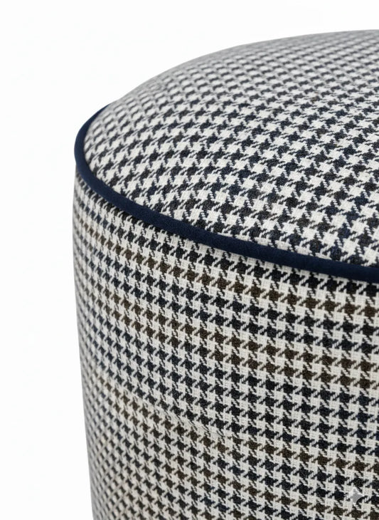Furley Navy Tall Pouf