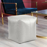 Square Pouf Luxe Mercury