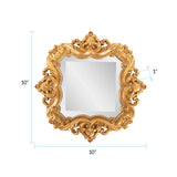 French D' Amboise Collection of Gold Petite Mirrors- Square