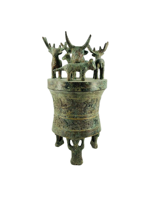 Crown of Prosperity Bronze Wine Jar