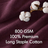 Antibacterial Spa-Like 8-Piece Bathroom Towel Set, Burgundy