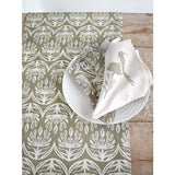 French Home Botanical Table Runner - Sage